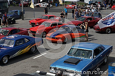 Drag cars competitors Editorial Stock Photo