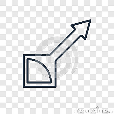 Drag concept vector linear icon isolated on transparent background, Drag concept transparency logo in outline style Vector Illustration