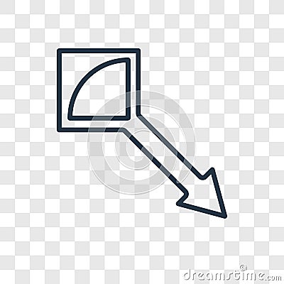 Drag concept vector linear icon isolated on transparent background, Drag concept transparency logo in outline style Vector Illustration