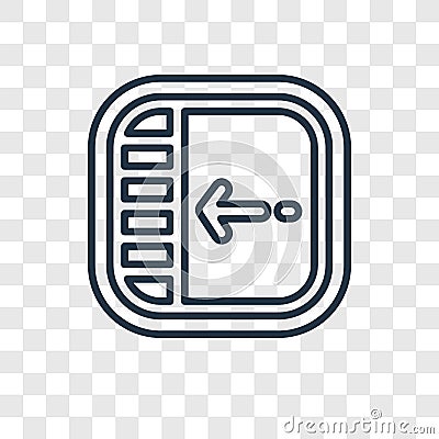 Drag concept vector linear icon isolated on transparent background, Drag concept transparency logo in outline style Vector Illustration