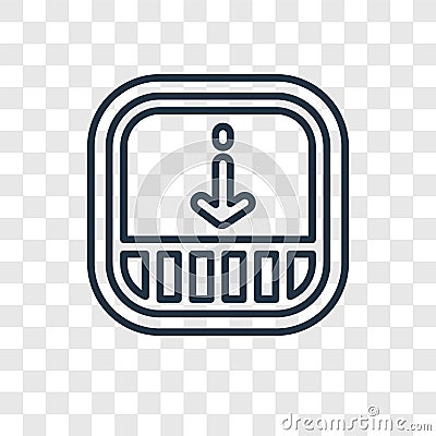 Drag concept vector linear icon isolated on transparent background, Drag concept transparency logo in outline style Vector Illustration