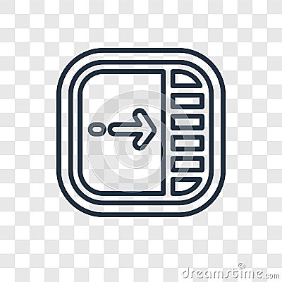 Drag concept vector linear icon isolated on transparent background, Drag concept transparency logo in outline style Vector Illustration