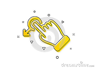 Drag drop gesture icon. Slide arrow sign. Swipe action. Vector Vector Illustration