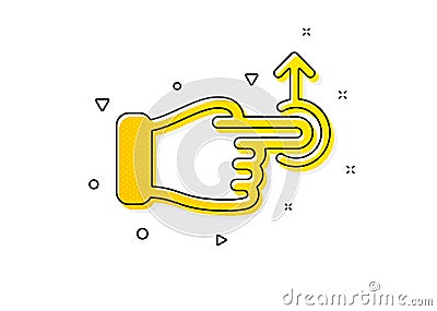 Drag drop gesture icon. Slide arrow sign. Swipe action. Vector Vector Illustration
