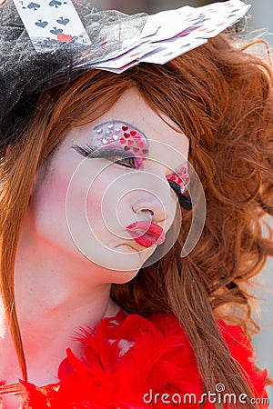 Drag Queen of Cards at Christopher Street Day Editorial Stock Photo