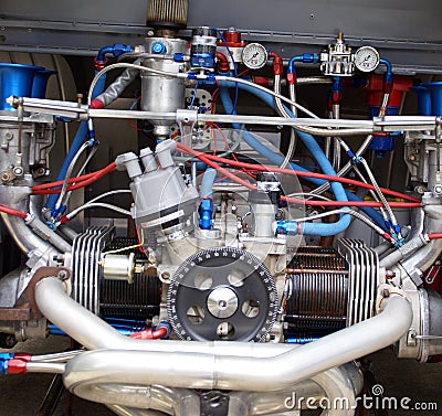 Drag Racing Engine Stock Photo