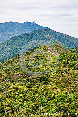 Dragon back trail in Hong Kong Stock Photo