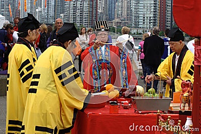 Dragon Blessing Ceremony Editorial Stock Photo