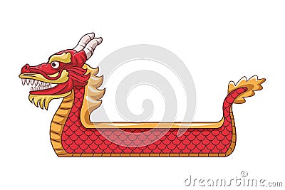 Dragon boat cartoon Vector Illustration