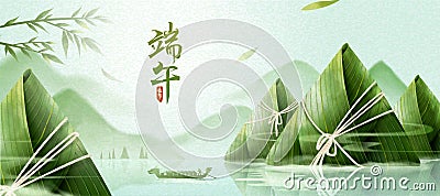 Dragon boat festival banner Vector Illustration