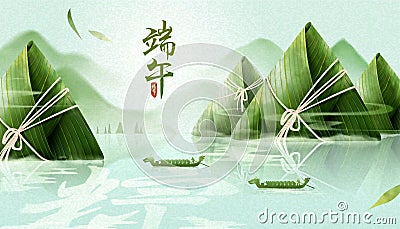 Dragon boat festival banner Vector Illustration