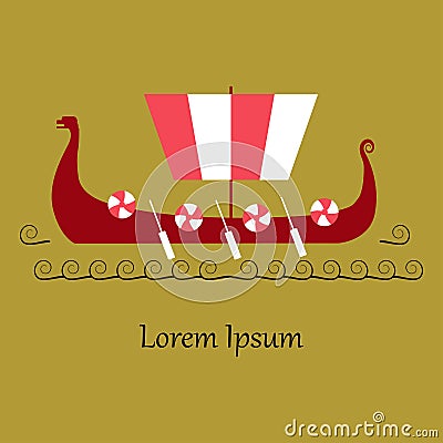 Dragon boat icon Vector Illustration