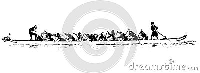 Dragon boat illustration Vector Illustration