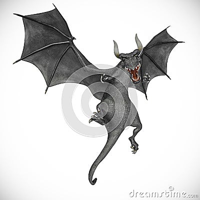 Dragon cartoon ready to attack Cartoon Illustration