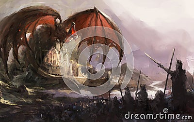 Dragon castle Stock Photo