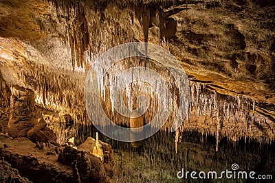 Dragon cave, Coves del Drach, (Cuevas del Drach). Porto Cristo. Balearic Islands Mallorca Spain Stock Photo