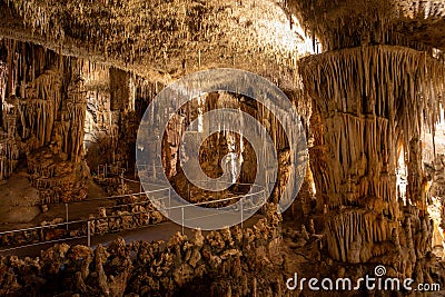 Dragon cave, Coves del Drach, (Cuevas del Drach). Porto Cristo. Balearic Islands Mallorca Spain Stock Photo