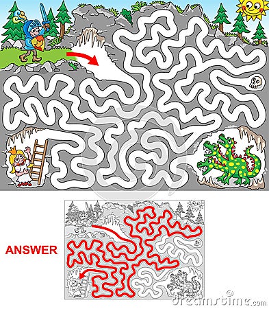 Dragon cave Vector Illustration