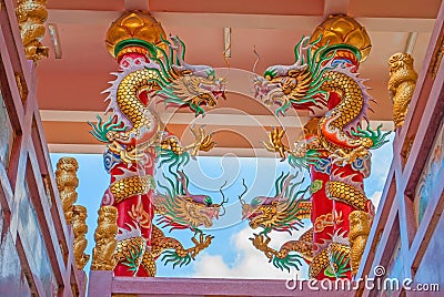 Dragon chinese in Thailand Editorial Stock Photo
