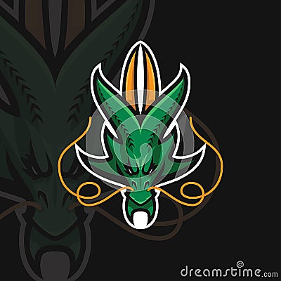 Dragon e sport logo Vector Illustration