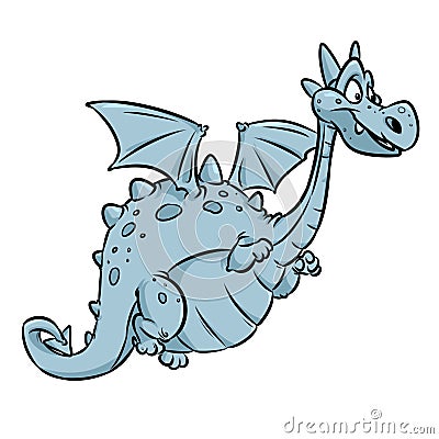 Dragon fairy animal cheerful cartoon Cartoon Illustration