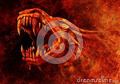 Dragon - fire Stock Photo