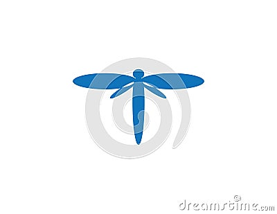 Dragon fly logo Vector Illustration