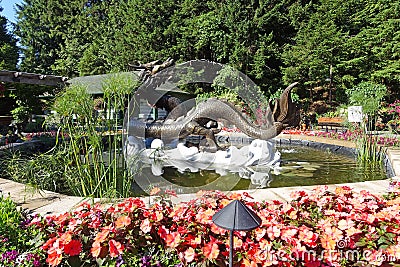 Dragon fountain Stock Photo