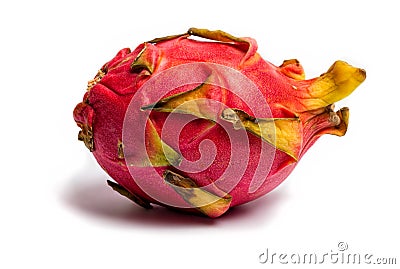 Dragon fruit, Pitahaya on white background. Stock Photo