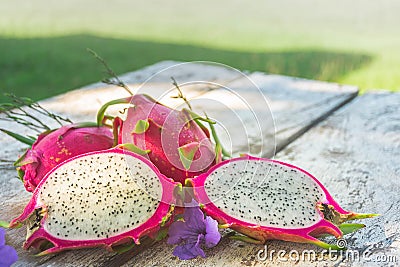 Dragon fruit in red shell Stock Photo