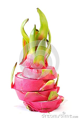 Dragon fruit slice Stock Photo