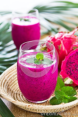 Dragon fruit smoothie Stock Photo