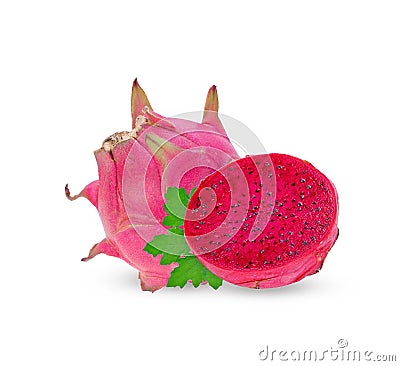 Dragon Fruit on white background Stock Photo