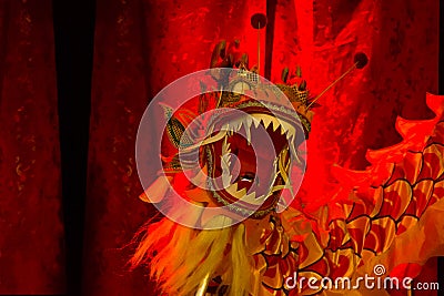 Dragon head. Chinese new year 2013. Dublin. Stock Photo