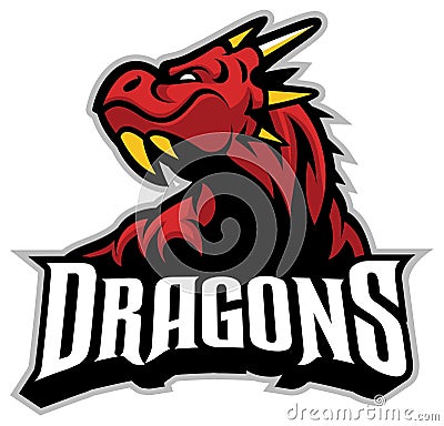 Dragon head mascot Vector Illustration