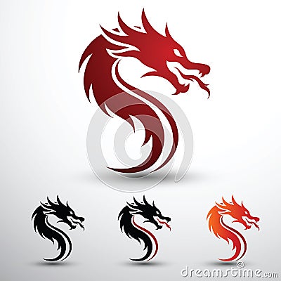 Dragon head vector Vector Illustration