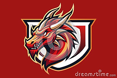 dragon with initials of Orlando is logo Suarez vector illustration Vector Illustration