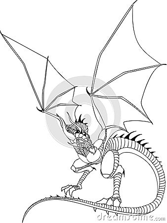 Dragon Line Drawing Stock Images - Image: 11173254