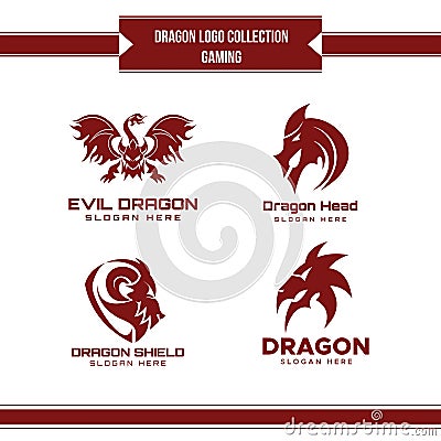 Dragon logo collection vector design Stock Photo