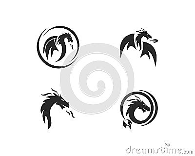 Dragon logo template Vector Illustration