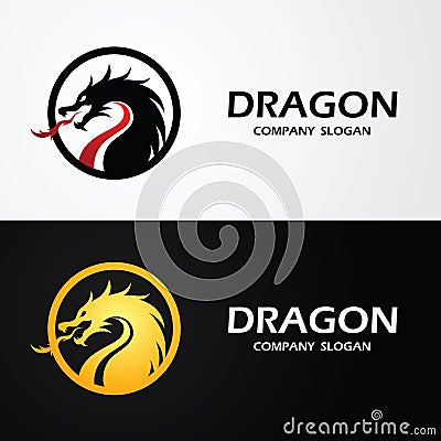 Dragon logo vector Vector Illustration