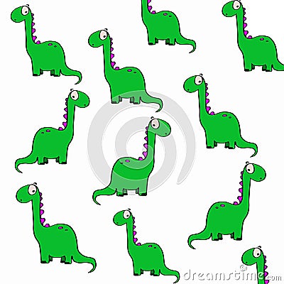 Dragon pattern and white background Vector Illustration