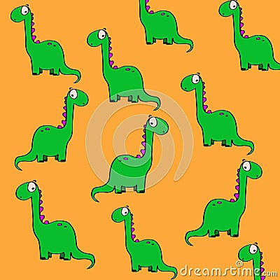 Dragon pattern and white background Vector Illustration