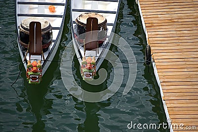 Dragon Rowing Boats Stock Photo