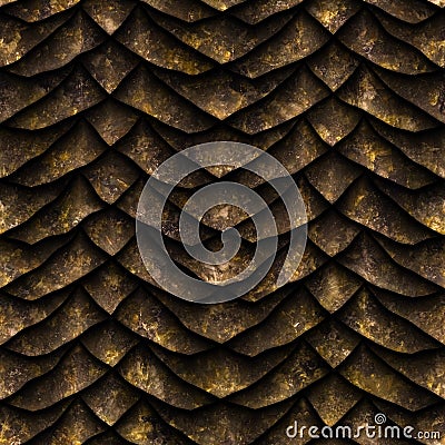 Dragon scales seamless texture Stock Photo