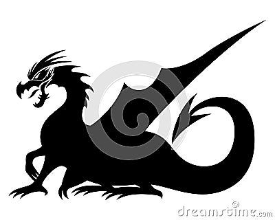 Dragon sign. Vector Illustration