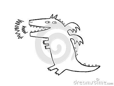 Dragon sketch Vector Illustration