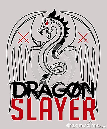 Dragon Slayer Graphic Element Cartoon Illustration