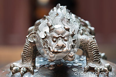 Dragon statue in the The Jade Buddha Temple shanghai china Stock Photo