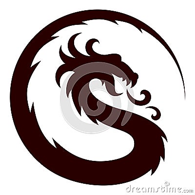 A Dragon Symbol. Vector Illustration